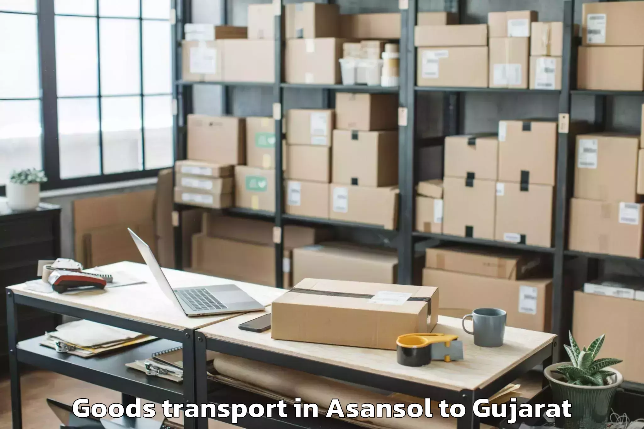 Book Your Asansol to Waghodia Goods Transport Today